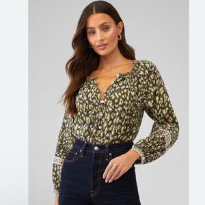 NWT Cleobella Alicia blouse tan brown Size Small